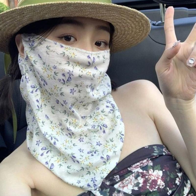 ●Flowers Summer Sunscreen Mask - đánh giá và giá Kids Face Mask