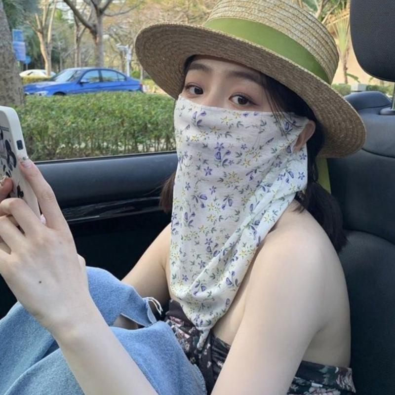 ●Flowers Summer Sunscreen Mask - đánh giá và giá Kids Face Mask