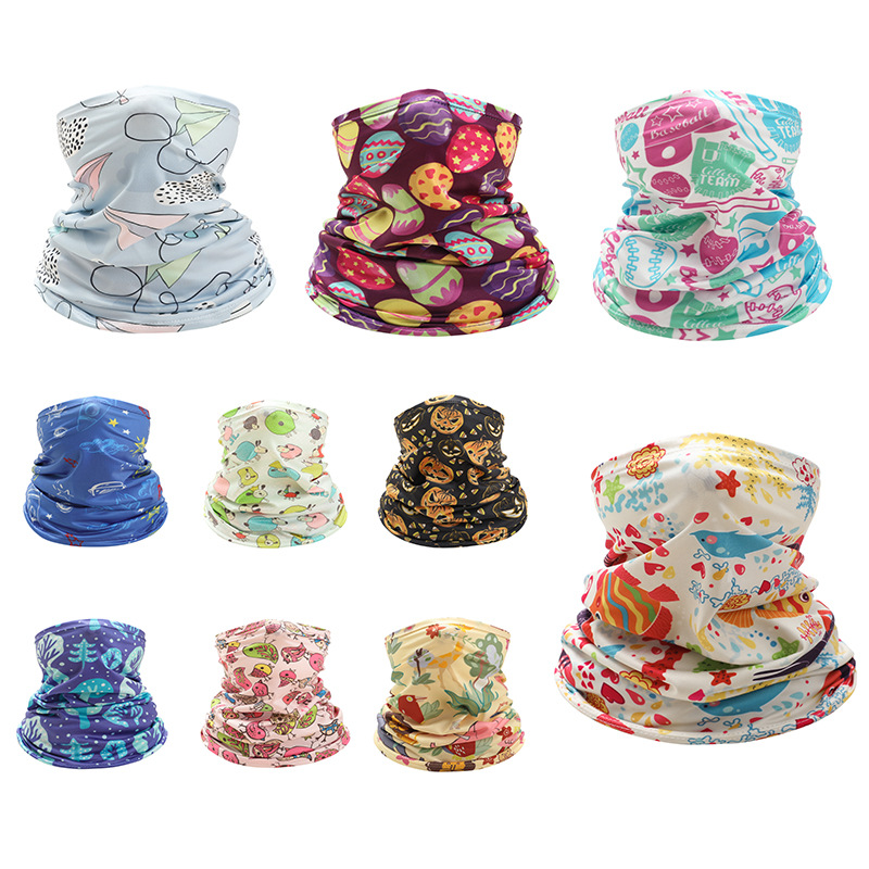 Kids Neck Cover Cute Ice Silk  - đánh giá và giá Kids Face Mask